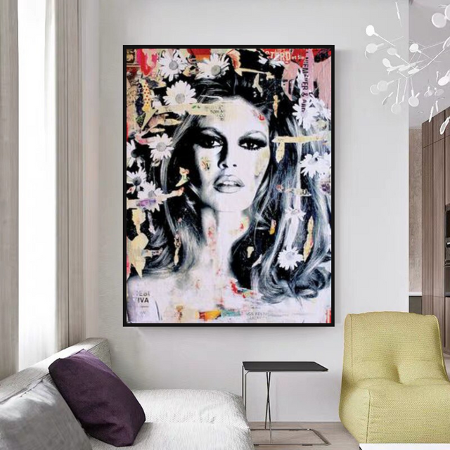 ChandeliersDecor.com-Wall Posters-Brigitte Bardot Canvas Wall Art - Iconic and Timeless Decoration