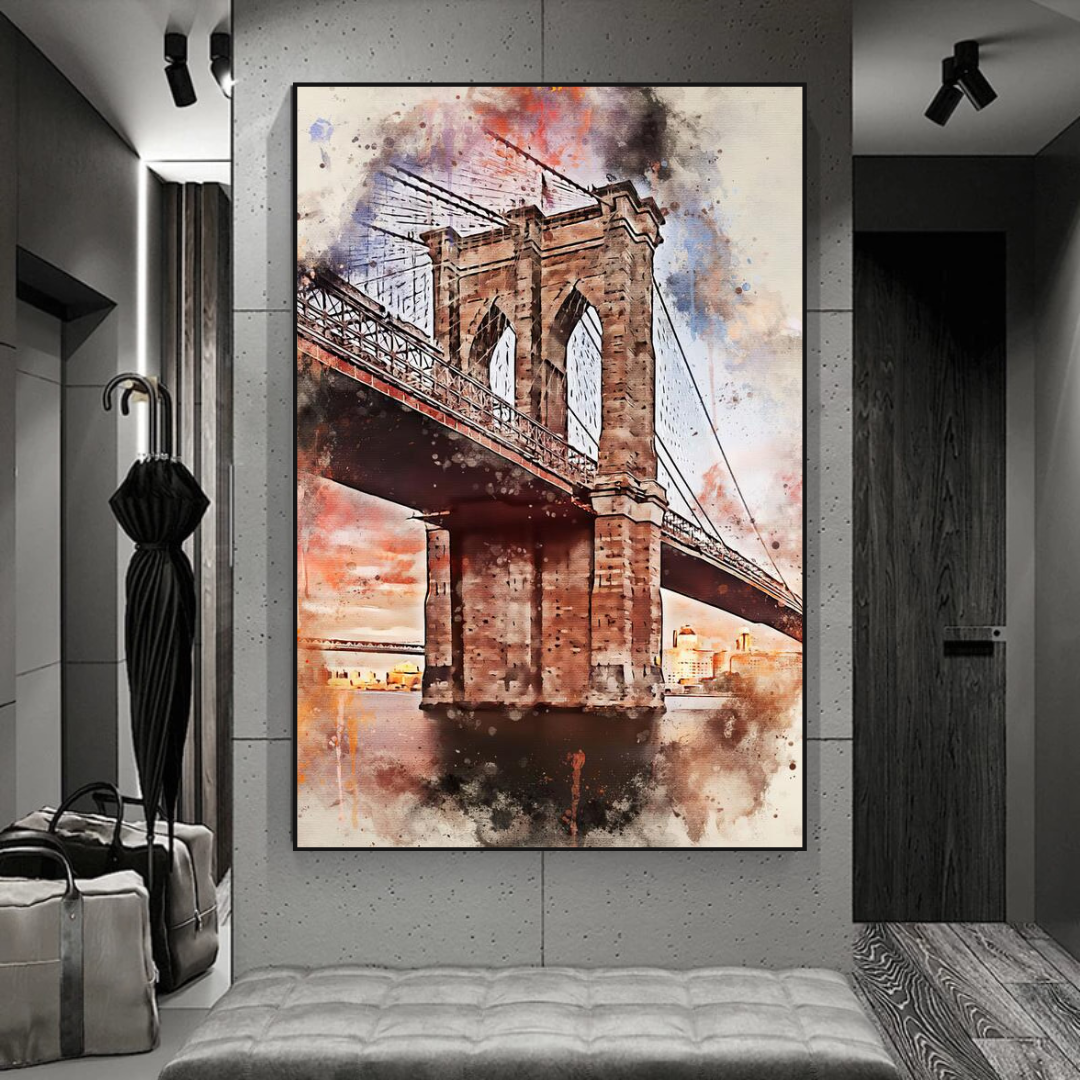 ChandeliersDecor.com-Wall Posters-Brooklyn Bridge Poster Stunning Artwork for Your Walls