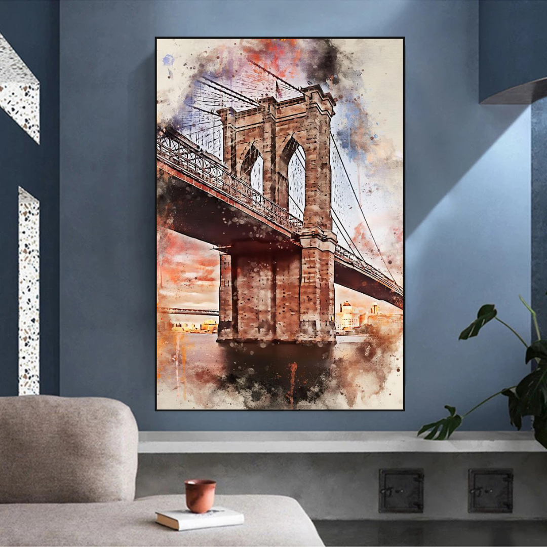 ChandeliersDecor.com-Wall Posters-Brooklyn Bridge Poster Stunning Artwork for Your Walls