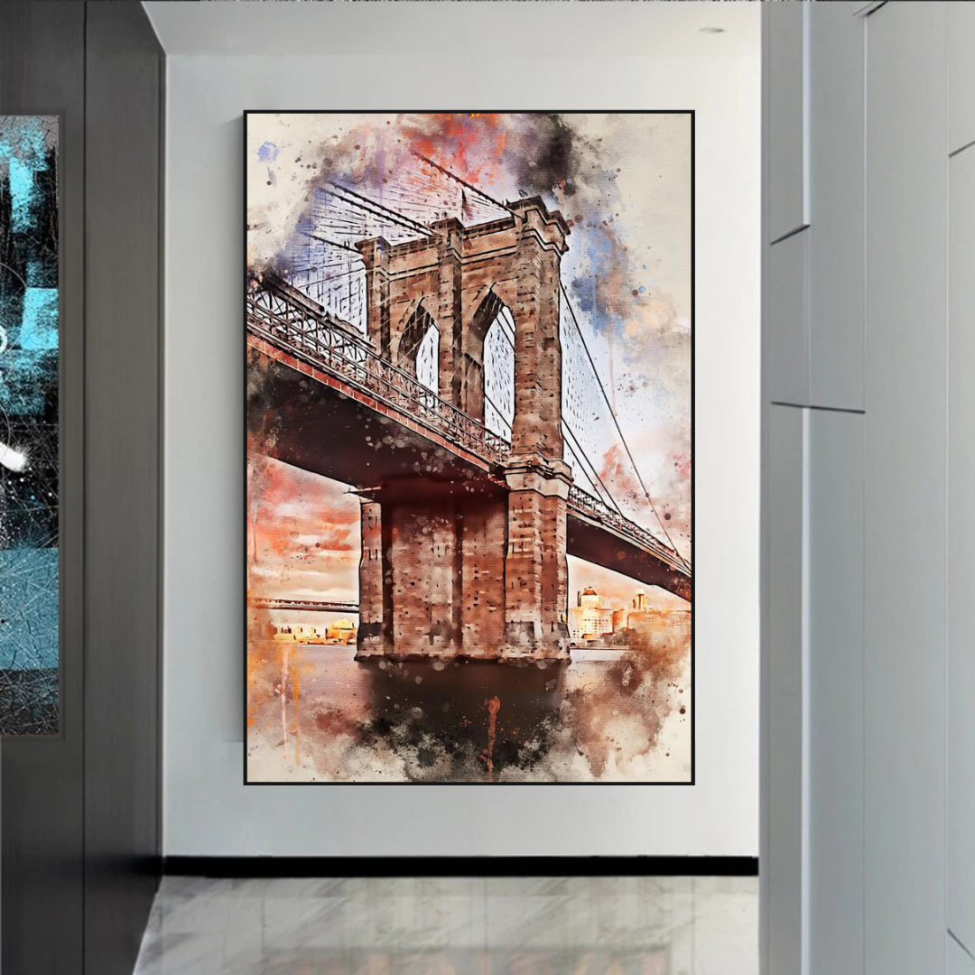 ChandeliersDecor.com-Wall Posters-Brooklyn Bridge Poster Stunning Artwork for Your Walls