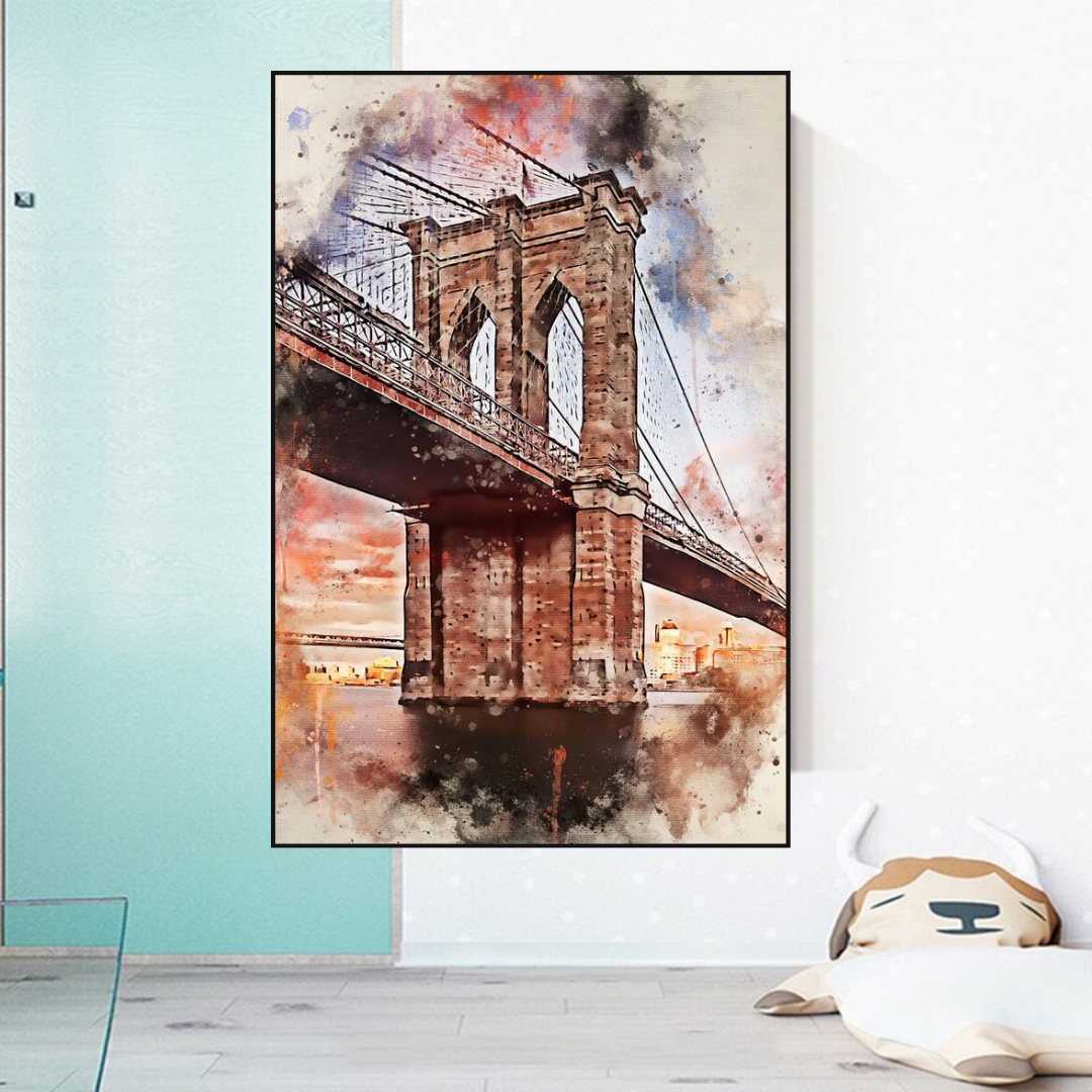ChandeliersDecor.com-Wall Posters-Brooklyn Bridge Poster Stunning Artwork for Your Walls