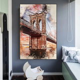 ChandeliersDecor.com-Wall Posters-Brooklyn Bridge Poster Stunning Artwork for Your Walls
