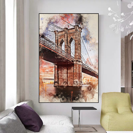 ChandeliersDecor.com-Wall Posters-Brooklyn Bridge Poster Stunning Artwork for Your Walls
