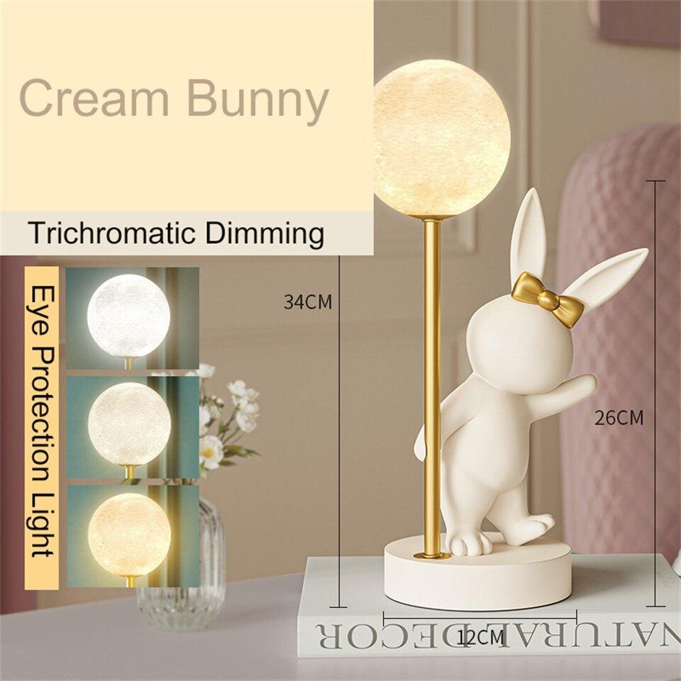 ChandeliersDecor.com-Kids Room Nursery Lighting-Bunny Rabbit Table Lamp for Kids Room