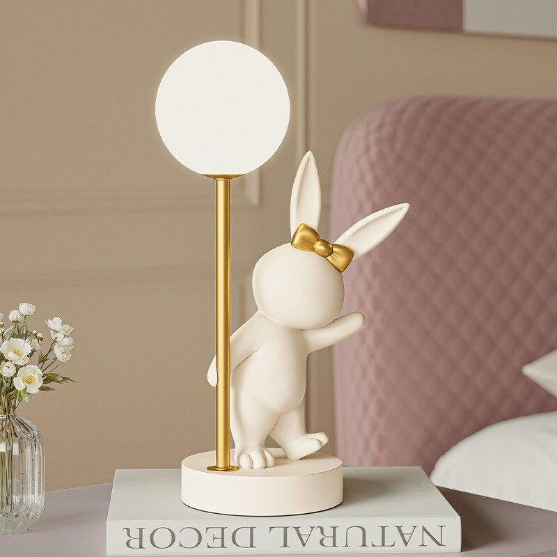 ChandeliersDecor.com-Kids Room Nursery Lighting-Bunny Rabbit Table Lamp for Kids Room