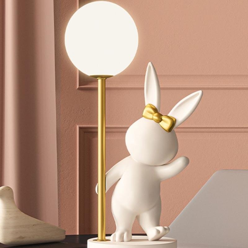 ChandeliersDecor.com-Kids Room Nursery Lighting-Bunny Rabbit Table Lamp for Kids Room