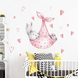 ChandeliersDecor.com-Home Decor Decals-Bunny Sleeping in a Swing Wall Sticker