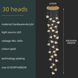 ChandeliersDecor.com-Staircase Chandelier-Butterfly Acrylic Chandelier - Exquisite Lighting Décor