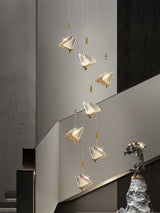 ChandeliersDecor.com-Staircase Chandelier-Butterfly Acrylic Chandelier - Exquisite Lighting Décor