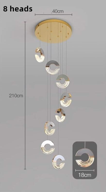 C-shaped Crystal Chandelier: Elegant Lighting Fixture-ChandeliersDecor.com