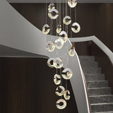 ChandeliersDecor.com-Staircase Chandelier-C-shaped Crystal Chandelier: Elegant Lighting Fixture