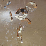ChandeliersDecor.com-Staircase Chandelier-C-shaped Crystal Chandelier: Elegant Lighting Fixture