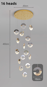 ChandeliersDecor.com-Staircase Chandelier-C-shaped Crystal Chandelier: Elegant Lighting Fixture