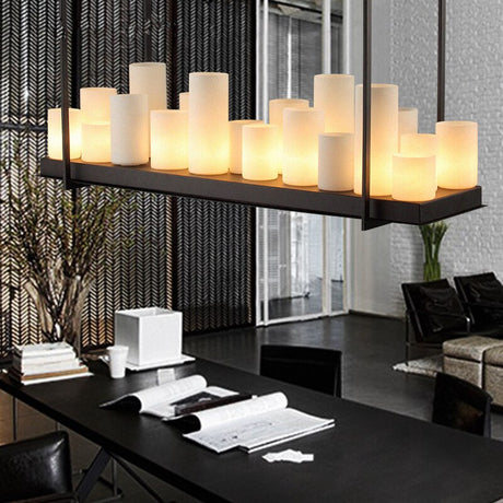ChandeliersDecor.com-Kitchen Island-Candles Chandelier: Illuminate Your Space with Elegance