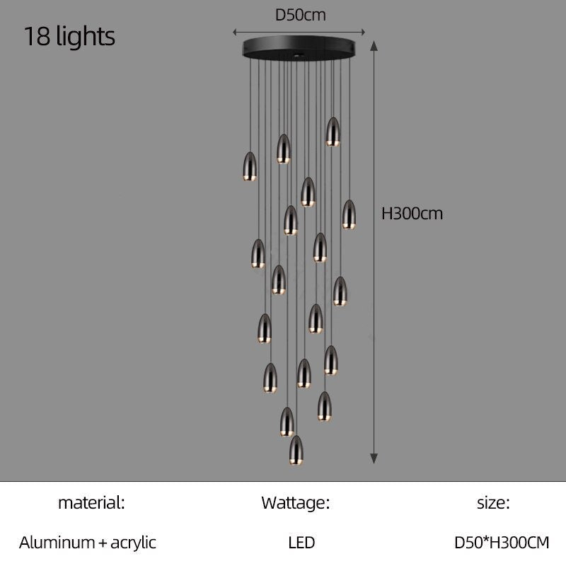 ChandeliersDecor.com-Staircase Chandelier-Capsule Design Chandelier: Sleek and Stylish Lighting