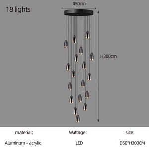 ChandeliersDecor.com-Staircase Chandelier-Capsule Design Chandelier: Sleek and Stylish Lighting