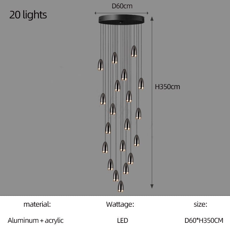 ChandeliersDecor.com-Staircase Chandelier-Capsule Design Chandelier: Sleek and Stylish Lighting