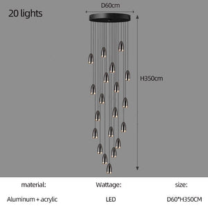 ChandeliersDecor.com-Staircase Chandelier-Capsule Design Chandelier: Sleek and Stylish Lighting