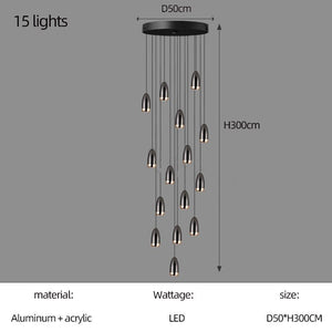 ChandeliersDecor.com-Staircase Chandelier-Capsule Design Chandelier: Sleek and Stylish Lighting