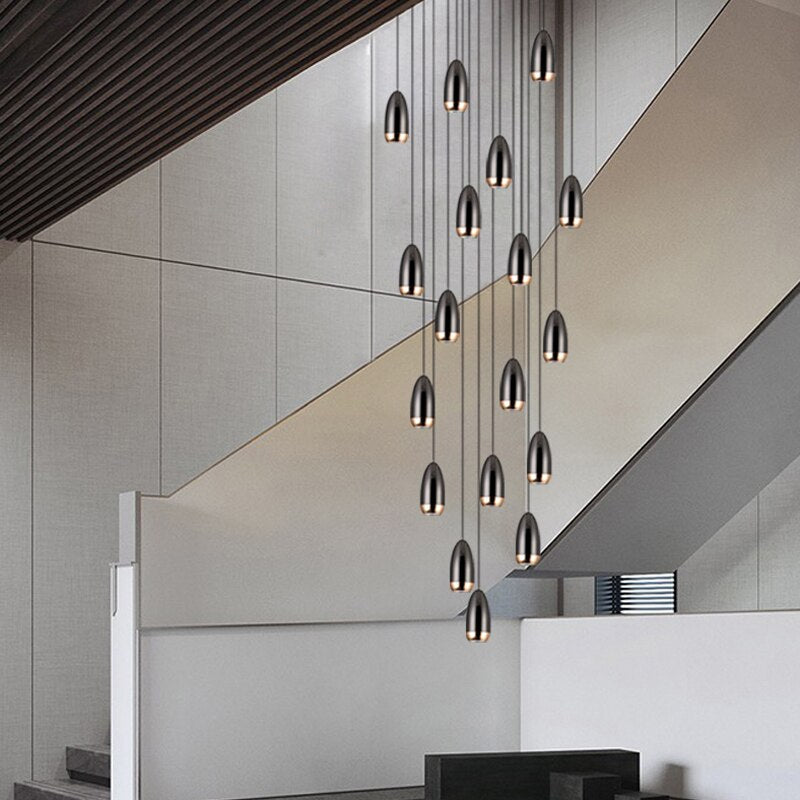 ChandeliersDecor.com-Staircase Chandelier-Capsule Design Chandelier: Sleek and Stylish Lighting