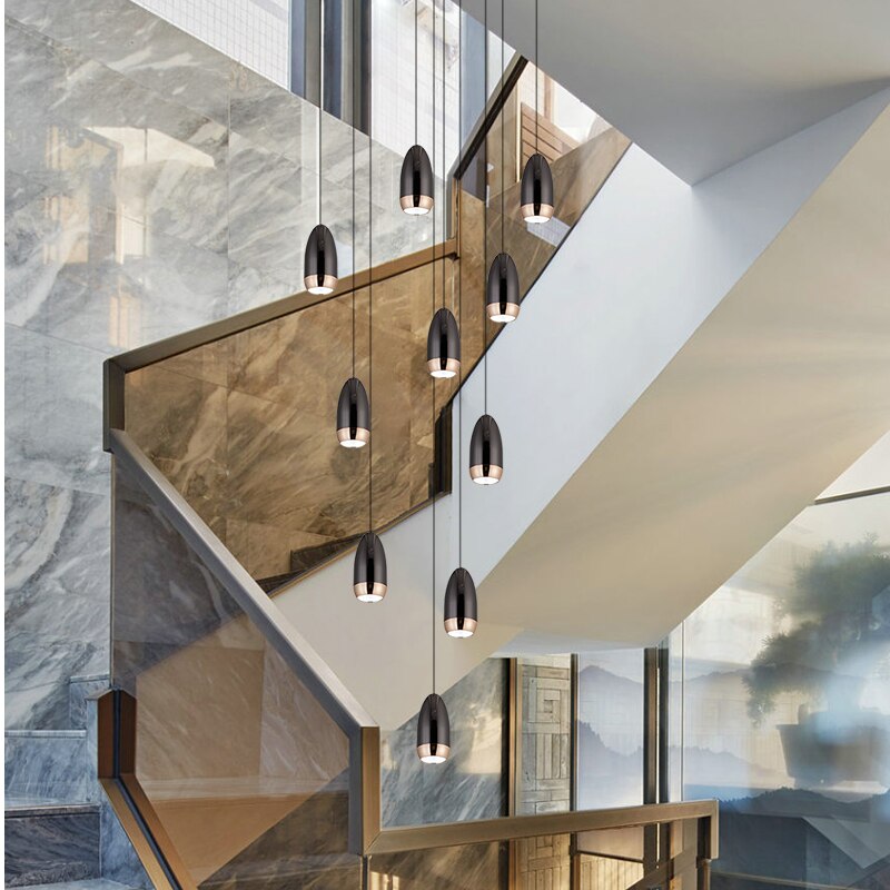 ChandeliersDecor.com-Staircase Chandelier-Capsule Design Chandelier: Sleek and Stylish Lighting