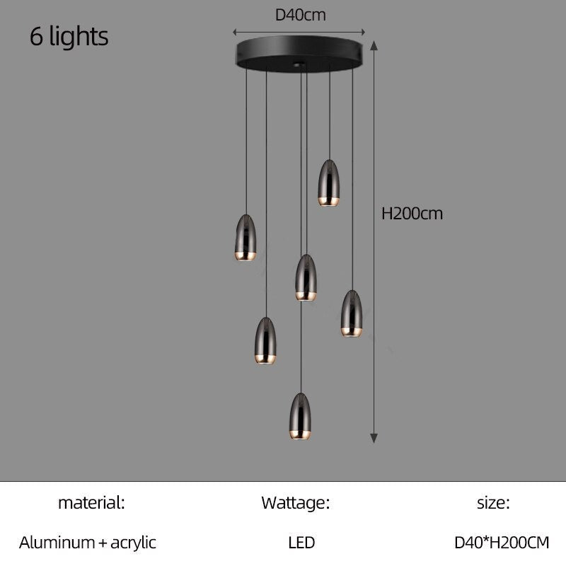 ChandeliersDecor.com-Staircase Chandelier-Capsule Design Chandelier: Sleek and Stylish Lighting