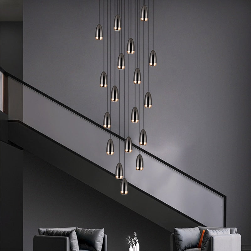 ChandeliersDecor.com-Staircase Chandelier-Capsule Design Chandelier: Sleek and Stylish Lighting
