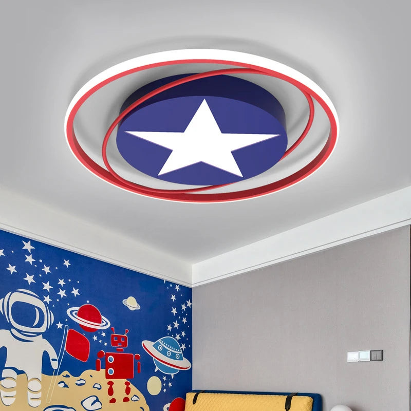 ChandeliersDecor.com-Kids Room Nursery Lighting-Captain America Ceiling Light for Kids Room