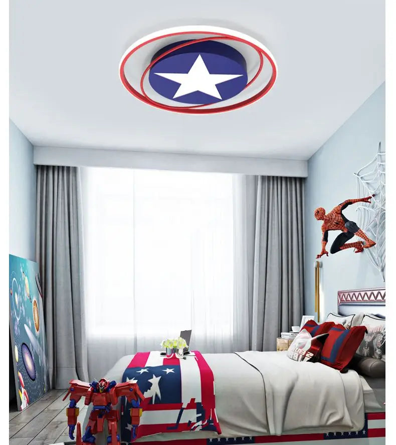 ChandeliersDecor.com-Kids Room Nursery Lighting-Captain America Ceiling Light for Kids Room