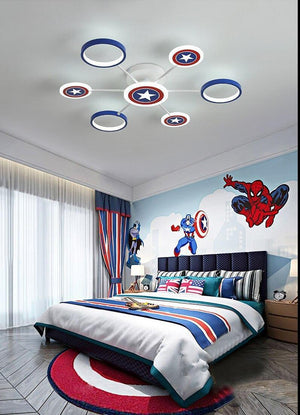ChandeliersDecor.com-Kids Room Nursery Lighting-Captain America Kids Lighting – Marvel Merchandise