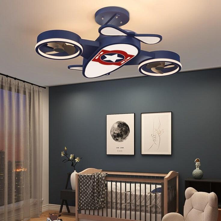 ChandeliersDecor.com-Kids Room Nursery Lighting-Captain America Light - Marvel Merchandise