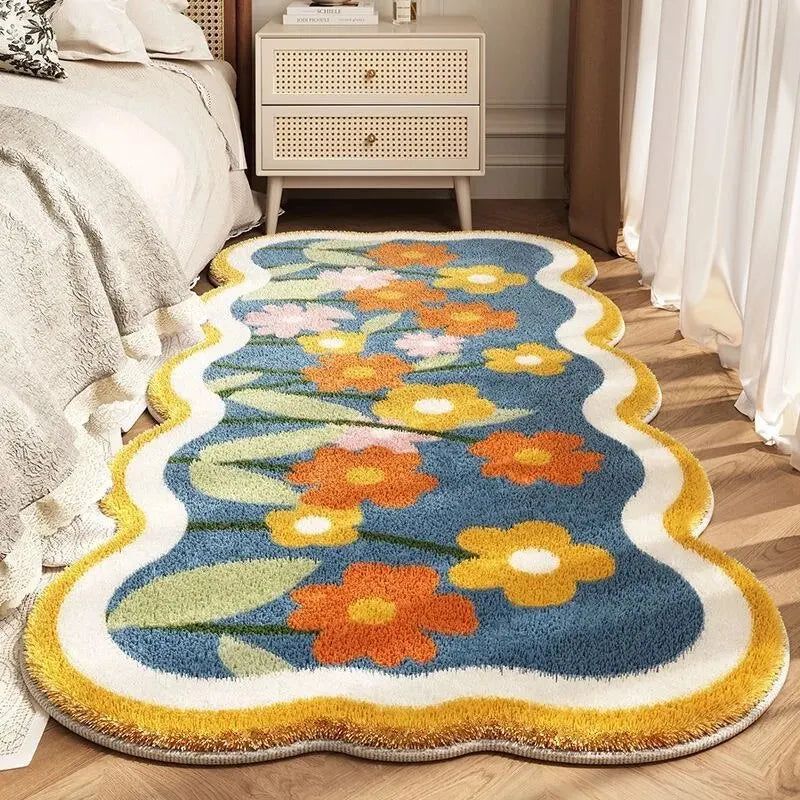 ChandeliersDecor.com-Rugs & Carpets-Cashmere Bloom: Elegant Floral Rug for Timeless Comfort