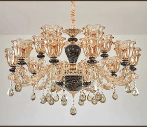 ChandeliersDecor.com-Ceiling Chandelier-Ceramic Crystals Chandelier - Contemporary Elegance with Remote Control