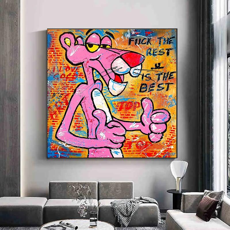 ChandeliersDecor.com-Wall Posters-Chanel: Pink Panther Canvas Art - The Best