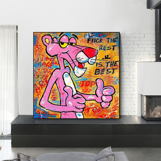ChandeliersDecor.com-Wall Posters-Chanel: Pink Panther Canvas Art - The Best