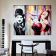 ChandeliersDecor.com-Wall Posters-Chaplin Charlie Art: Unleashing the Iconic Essence