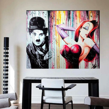 ChandeliersDecor.com-Wall Posters-Chaplin Charlie Art: Unleashing the Iconic Essence