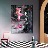 ChandeliersDecor.com-Wall Posters-Charlie Chaplin Pink Panther Poster - Classic Comedy Icon