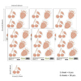 ChandeliersDecor.com-Kids Nursery Bohemian Wall Decals-Cherry Carrots Pattern Wall Sticker - Adhesive Decals