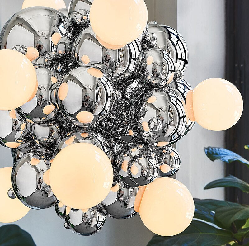 ChandeliersDecor.com-Pendant Lights-Chrome Bubble LED Pendant Light