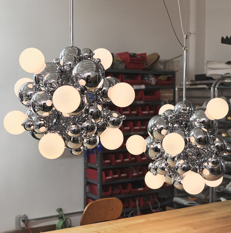 ChandeliersDecor.com-Pendant Lights-Chrome Bubble LED Pendant Light