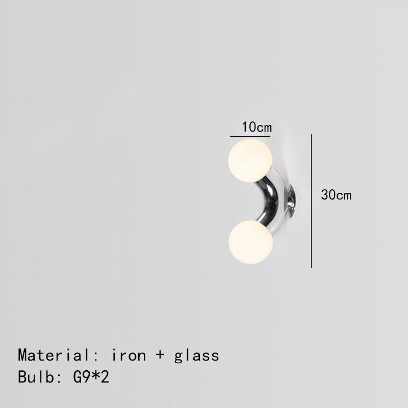 ChandeliersDecor.com-Pendant Lights-Chrome Metal Glass Globe LED - Glass Ball Light