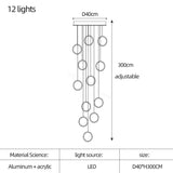 ChandeliersDecor.com-Staircase Chandelier-Circle Mingle LED Chandelier Light