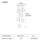 ChandeliersDecor.com-Staircase Chandelier-Circle Mingle LED Chandelier Light