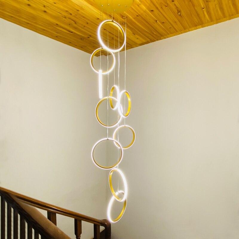 ChandeliersDecor.com-Staircase Chandelier-Circle Mingle LED Chandelier Light