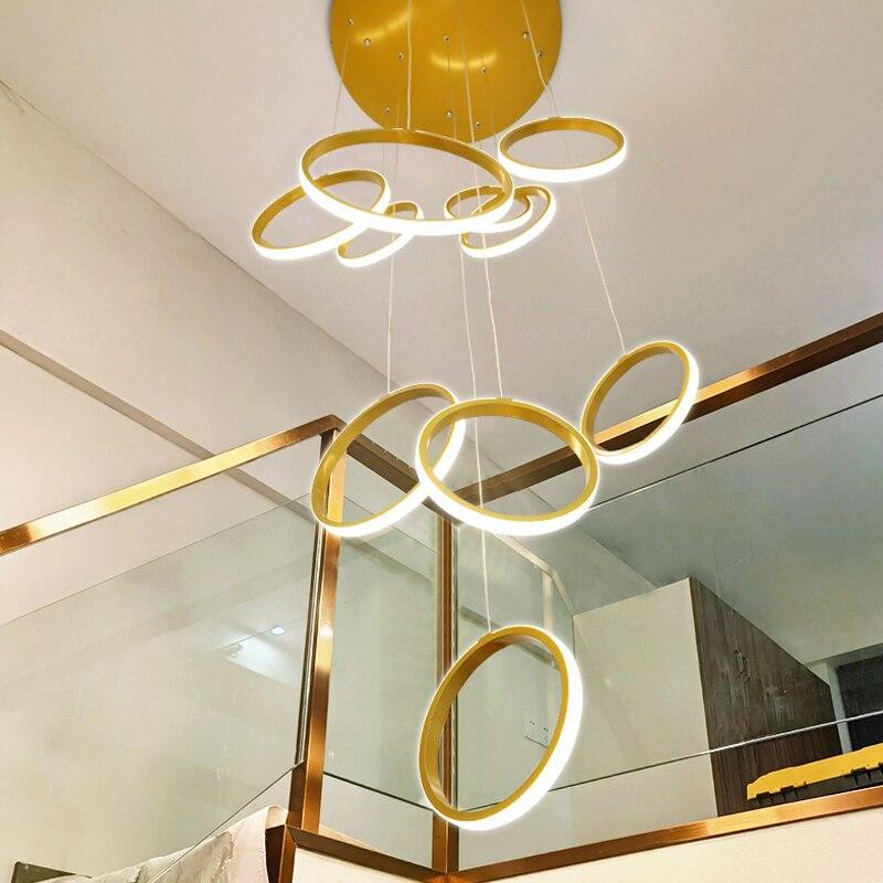 ChandeliersDecor.com-Staircase Chandelier-Circle Mingle LED Chandelier Light