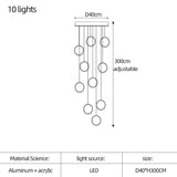 ChandeliersDecor.com-Staircase Chandelier-Circle Mingle LED Chandelier Light