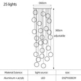 ChandeliersDecor.com-Staircase Chandelier-Circle Mingle LED Chandelier Light