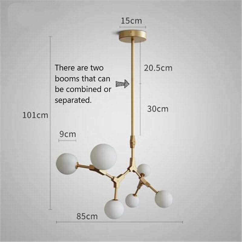 Circular Glass Ball Molecule Chandelier Lighting-ChandeliersDecor.com