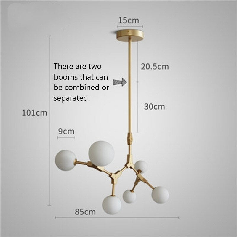 ChandeliersDecor.com-Chandeliers-Circular Glass Ball Molecule Chandelier Lighting